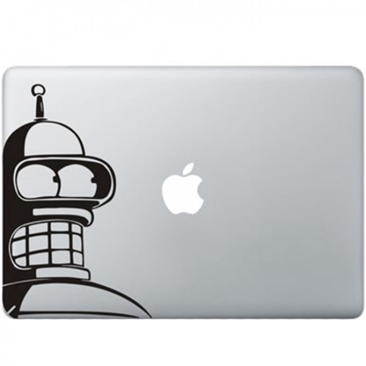 Futurama Bender MacBook Aufkleber Schwarz MacBook Aufkleber